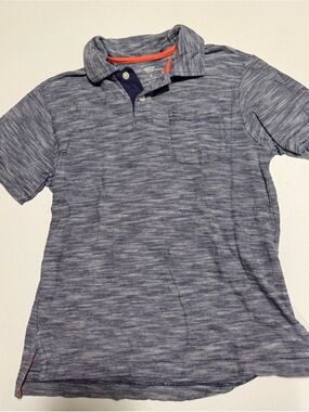 Boys Heather Blue Short-Sleeve Polo Shirt